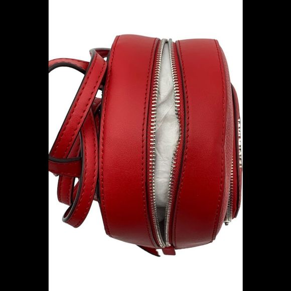 Michael Kors Jaycee XS Pebbled Leather Convertible Backpack Bright Red - Picture 3 of 3